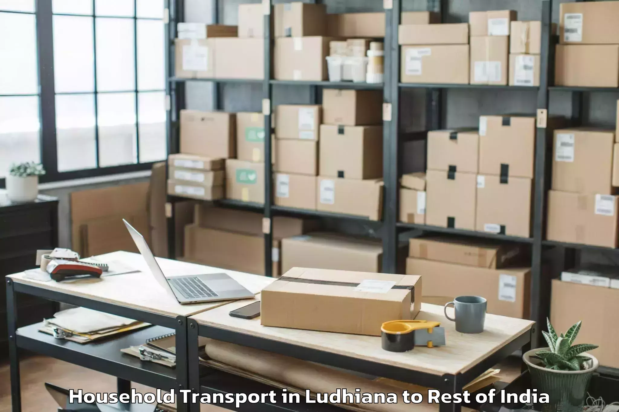 Easy Ludhiana to Yangte Household Transport Booking